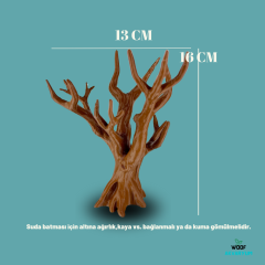 Salınım Yapmayan Plastik Bonsai Ağaç Dekoru Akvaryum,Teraryum,Bukalemun,Ev Dekoru,Moss Ağacı
